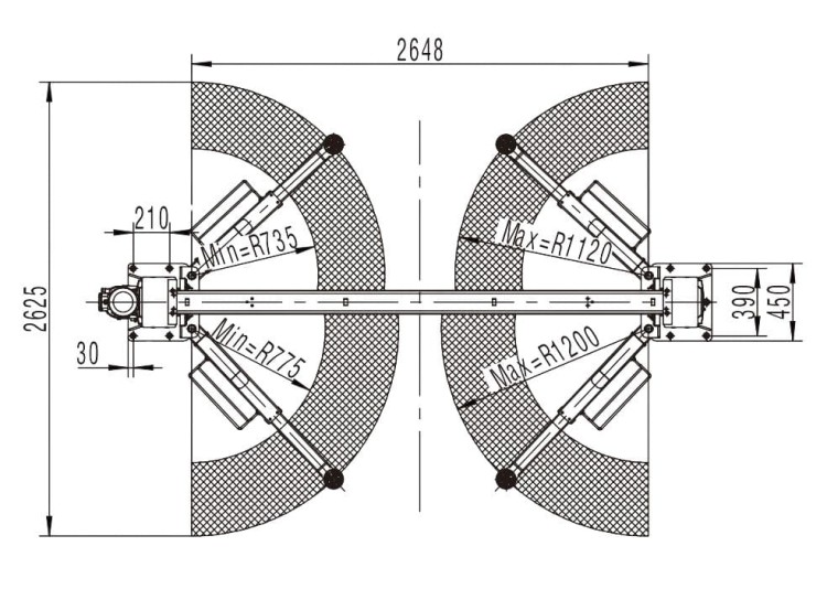 rys tec 2 Podnośnik Dwukolumnowy Samochodowy Warsztatowy Łączony Górą 4T Automat