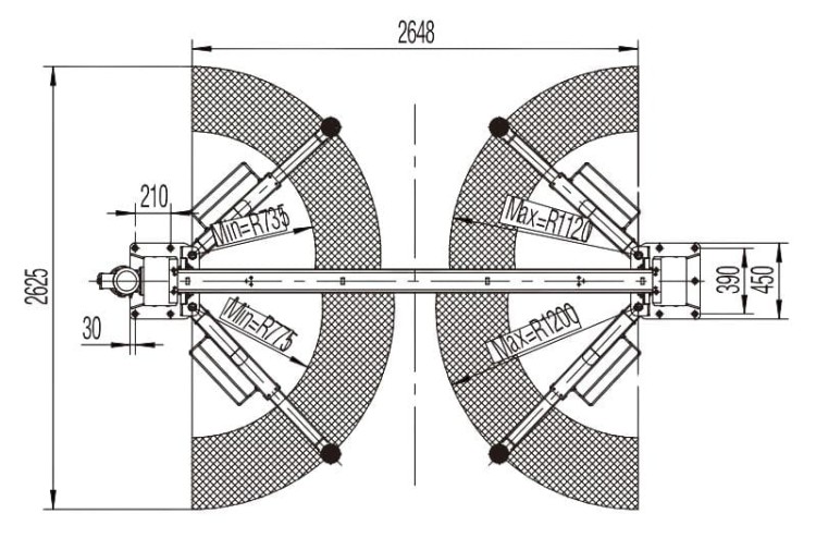 rys tec 2 Podnośnik Dwukolumnowy Samochodowy Warsztatowy Łączony Górą 4T Półautomat