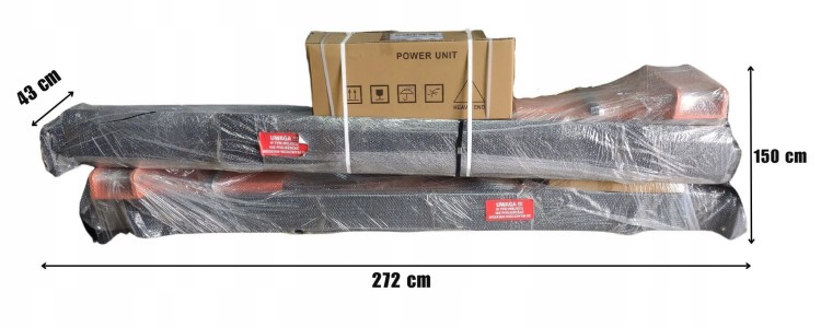 paczka do wysyłki podnośnik dwukolumnowy łączony górą XL 4T 4.9M automat