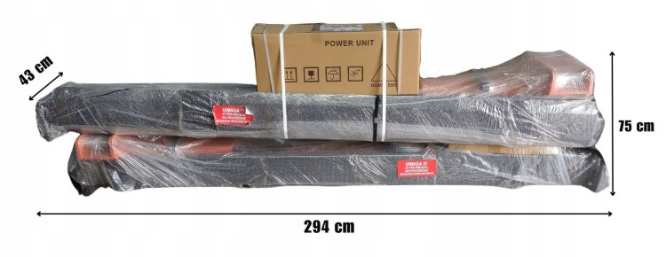 paczka przesyłki Podnośnik Dwukolumnowy Warsztatowy 4T Niebieski