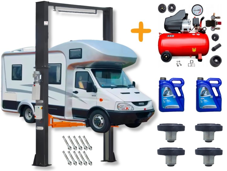 Podnośnik dwukolumnowy 6T łączony górą