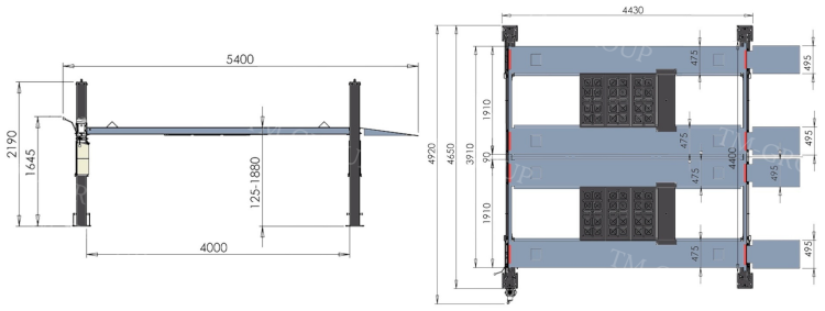 Rysunek techniczny do TM-4200D
