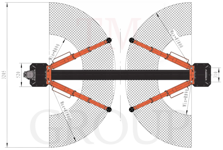 rys tech Podnośnik Dwukolumnowy Warsztatowy do Busów 5,5T Automat + Olej TM-GROUP