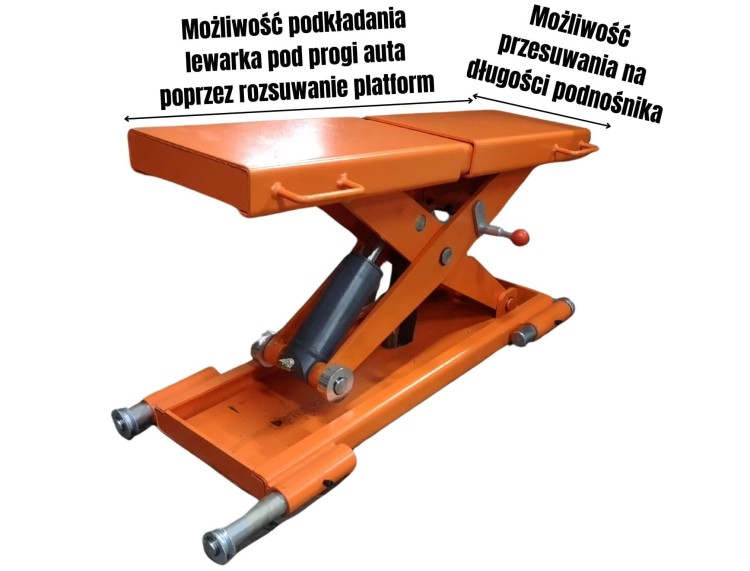 Lewarek rolling jack do czterokolumnowego podnośnika