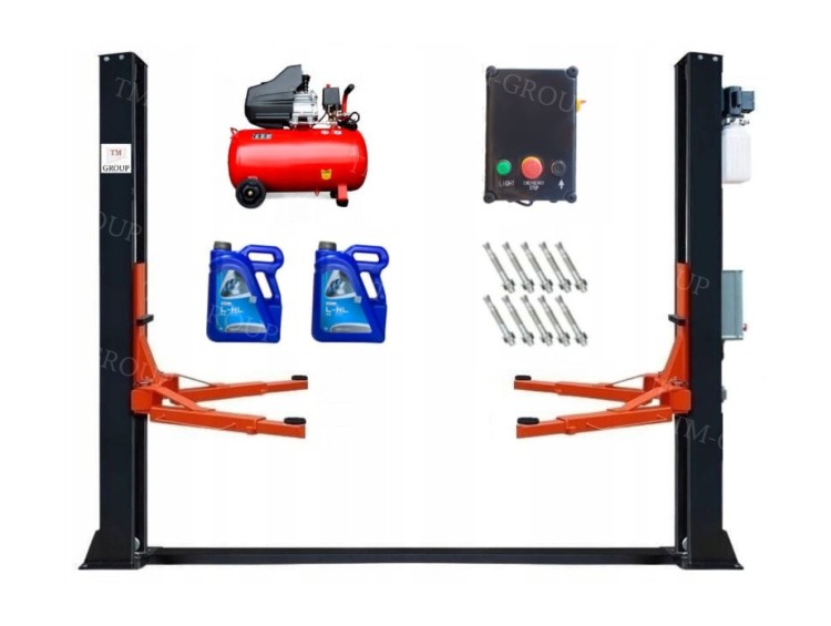 profilowe Podnośnik Dwukolumnowy Automatyczny 4T + Kompresor + Olej