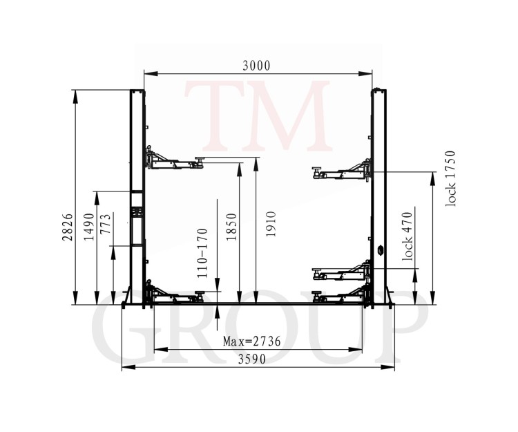 VB4500 Podnośnik Dwukolumnowy 4,5T