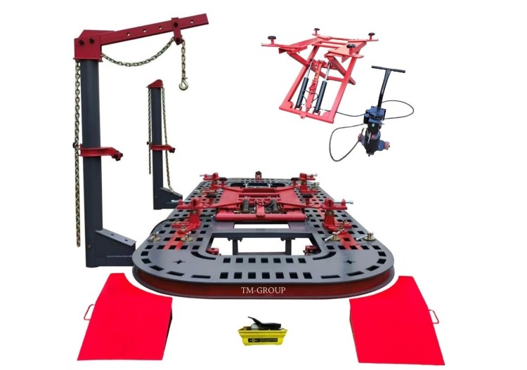 Rama Naprawcza 4T 2x DOZER!! Płyta Blacharska z Podnośnikiem